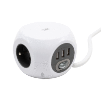 Multi-socket adaptér, biela HOME