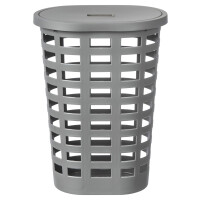 Kôš na prádlo oválny 54L, sivý PLAST TEAM