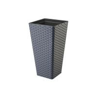 Kvetináč ratanový Slim 35 antracitový FORM PLASTIC