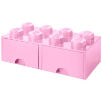 Úložná dvojzásuvka 8 svetlo ružová 500x250x180 LEGO