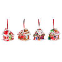 Závesná dekorácia Chalúpka 8,5cm 4 druhy
