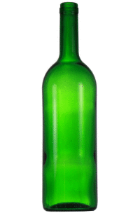 Fľaša na víno 1l, zelená