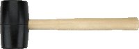 Kladivo gumové - Ø 50 mm, 340 g, drevená rúčka TOPEX