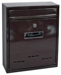 Poštová schránka FLATBLOCK, 310x260x90 mm, hnedá