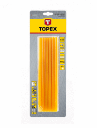Tyčky lepiace 11 mm, 12 ks , žlté TOPEX