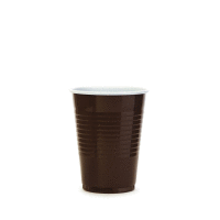Kávový pohár hnedo-biely 0,18 l (PP) [15 ks] PARTY GASTRO