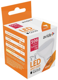 LED žiarovka Spot ALU+Plastic/4000K 550lm AVIDE