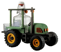 Traktor drevený-1+2set pohárov zelený
