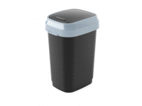 Odpadkový kôš DUAL 10L, čierny s dvojitým otváraním