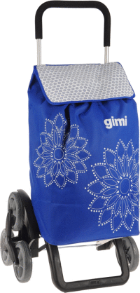 Nákupný vozík modrý Tris Floral 56l GIMI