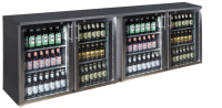 Nerezová barová chladnička so štyrmi sklenenými dverami