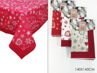Vianočný textilný obrus 140x140 cm, 3 vzory