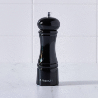 Drevený mlynček na korenie a soľ Chess Black 15 cm AMBITION