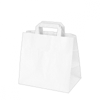 Papierová taška 32+21x33 cm biela (50 ks) BIO GASTRO