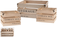 Sada drevených boxov 3 ks