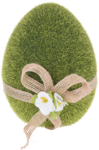 Veľkonočné vajíčko polepené trávou 11 cm