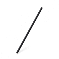 Slamky papierové JUMBO čierne 25 cm, Ø 8 mm [100 ks] BIO GASTRO