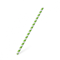 Slamka papierová JUMBO zelená špirála 25 cm, Ø 8 mm [100 ks] BIO GASTRO
