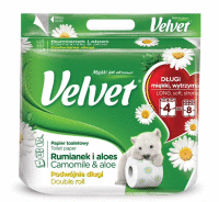 Toaletný papier Velvet Ecoroll Camomile 3vr 4x300