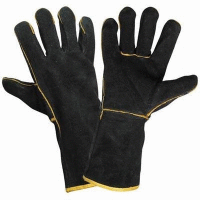 SANDPIPER čierne zváračské rukavice s podšívkou