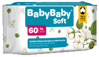 Vlhčené obrúsky 60ks 100% bavlny BabyBaby SOFT