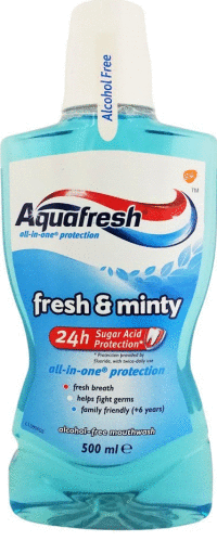 Aquafresh 500ml úst.voda FreshMinty
