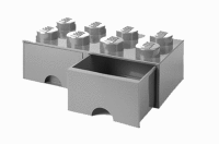 Úložná dvojzásuvka 8 sivá 500x250x180 LEGO