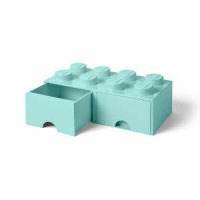 Úložná dvojzásuvka 8 bledo modrá 500x250x180 LEGO