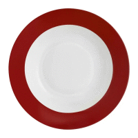 Hlboký porcelánový tanier Aura Red 23 cm AMBITION