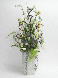 Váza veľká jarné kvety 36x90cm