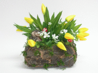 Jarný hrantík, tulip+ježko 30x28cm
