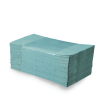Papierové uteráky skladané ZZ, 25 x 23 cm, zelené [1 bal] HYG SOFT
