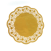 Dekoračné krajky okrúhle, zlaté Ø 30 cm [4 ks] PARTY GASTRO
