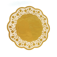 Dekoračné krajky okrúhle, zlaté Ø 32 cm [4 ks] PARTY GASTRO