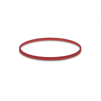 Gumičky červené slabé (1 mm, Ø 8 cm) [1 kg] WIN PACK