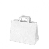 Papierové tašky 32x17 x 25 cm biele [50 ks] BIO GASTRO
