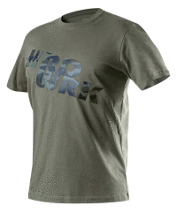 Pracovné tričko CAMO, olivové s potlačou, veľkosť L
