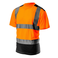 Výstražné tričko, tmavý spodok, oranžové, veľkosť L, NEO Tools