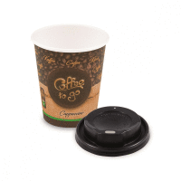 Pap. pohár "Coffee to go" 280 ml, + viečko (Ø 80 mm) [10 ks] PARTY GASTRO