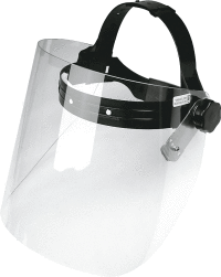 Ochranný štít, 1 mm. Vymeniteľné ochranné sklo. TOPEX