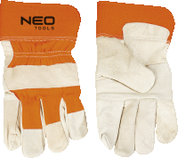 Pracovné rukavice koža, 10.5", NEO Tools