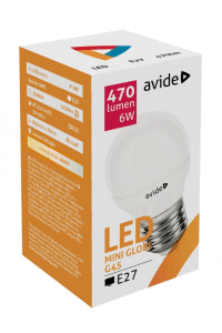 LED žiarovka Globe mini B45 6W E27NW AVIDE