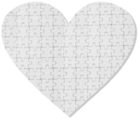 Sublimačné Puzzle (puzzle) v tvare srdca, 19,5 x 19,5 cm