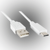 USB-Cnabíjací kábel,1m,biely HOME
